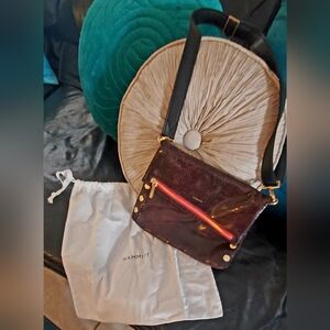 Hammitt VIP Med-Painted Rattle Leather CB/Clutch Bag: 8"Lx10"W, Strap: 24" drop